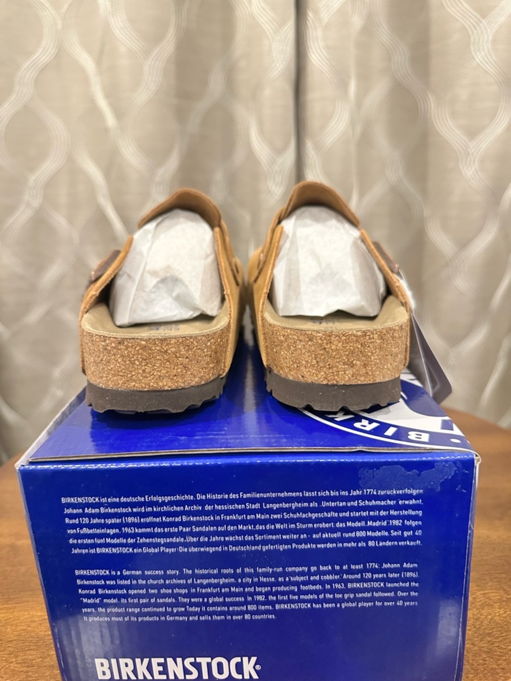 BIRKENSTOCK Boston Mink Tan Suede Leather Clogs - Picture 9 of 15